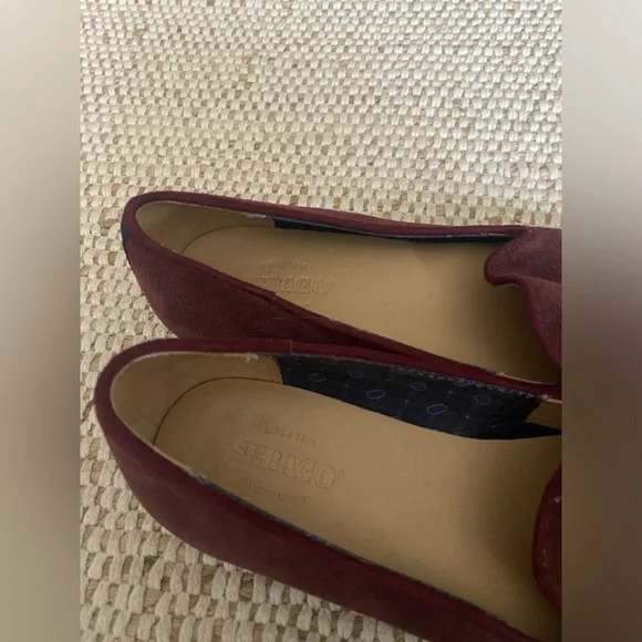 Sebago burgundy suede loafers size 6.5 - Picture 2 of 6